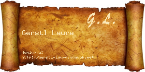 Gerstl Laura névjegykártya